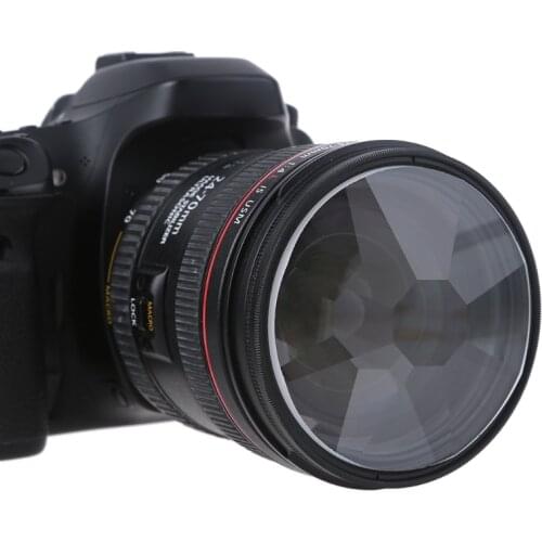 Kaleidoscope Glass Prism, 77mm Kaleidoscope Prism Camera Glass Filter Variable Number of Subjects SLR Photography