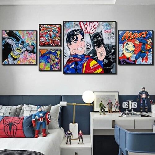 Disney Marvel Cartoon Mickey Mouse Canvas Painting Super Hero Picture Canvas Paintings Posters Prints for Living Room Decoration