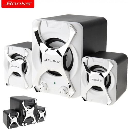 Bonks K2 Notebook Speaker with Dual Frequency Channel and USB Power Supply Interface for Desktop PC / Laptop