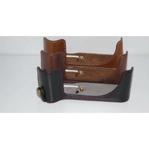 Leather Camera Bag Bottom Case Half Body Cover for Canon G5X G-5X WITH Half Body Set Cover with Battery Opening