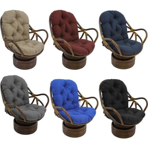 Swivel Rocker Cushion Outdoor Garden Patio Rattan Rocking Chair Seat Cushion Indoor High Back Cushion Garden Removable Seat Pad