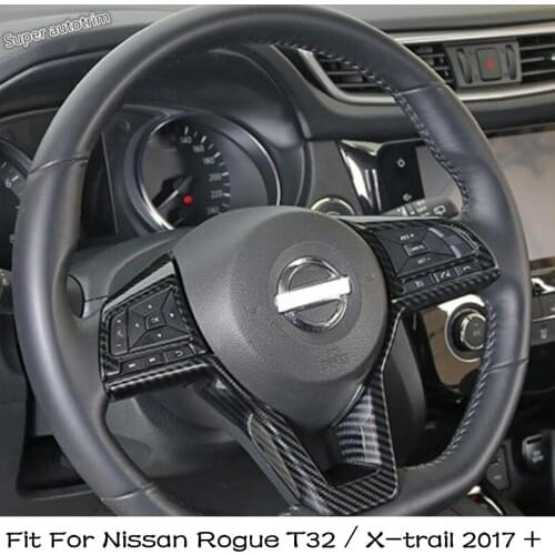 Lapetus Car Interior Steering Wheel Button Decorative Cover Trim For Nissan Rogue T32 / X-trail 2017 - 2020 Accessories Interior