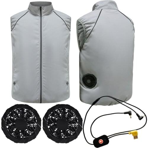 Summer Outdoor Cooling Air-conditioning Clothing Heatstroke Outdoor Working Reflective Sleeveless Fishing Vest