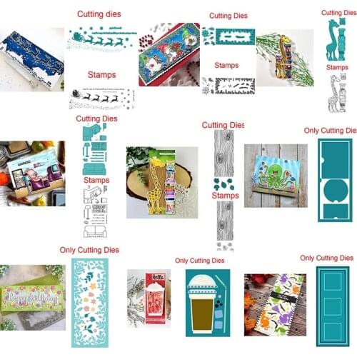 Christmas Reindeer Giraffe Metal Cutting Dies&coordinating Stamp for Scrapbooking Craft Embossing Stencil Die Cut Card Photo 29