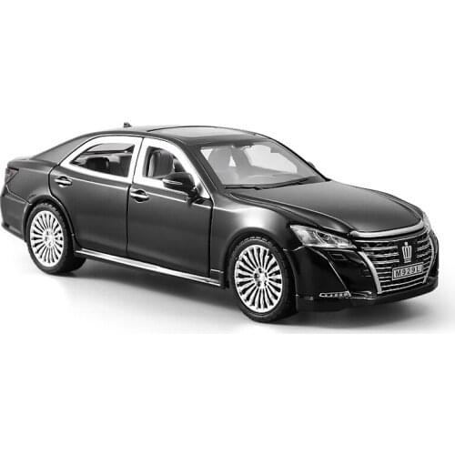 1/24 Alloy DieCast XLG Toyota Crown Model Toy Car Simulation Sound Light Pull Back Collection Toys Vehicle For Children Gifts