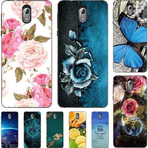 Fashion Flower Case For Nokia 3 TA-1020 TA-1032 5.0" Cover Soft Silicone Cat Printing Capa Back Coque