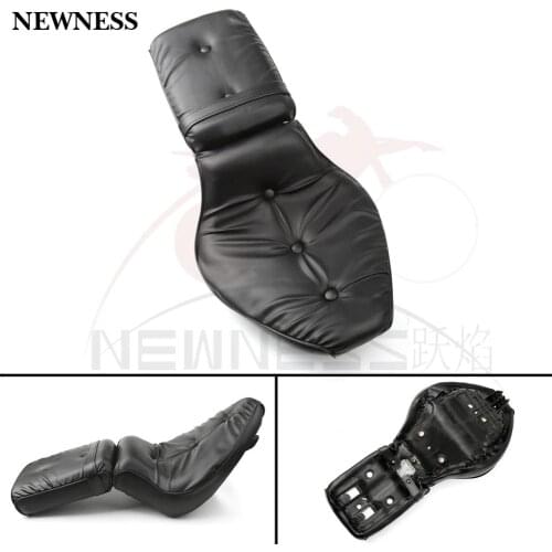 Motorcycle Black Leather Driver&Passenger Seat 2-up For 1988-1993 Honda Shadow VLX 600/VT600 1989 1990 1991 1992
