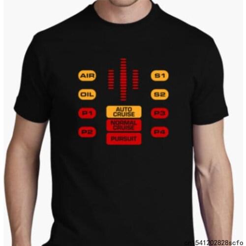 Men clothing Hot sale Summer style CAMISETA EL COCHE FANTASTICO PANEL DE CONTROL KNIGHT RIDER KITT SHIRT MAGLIETTA Tee shirt