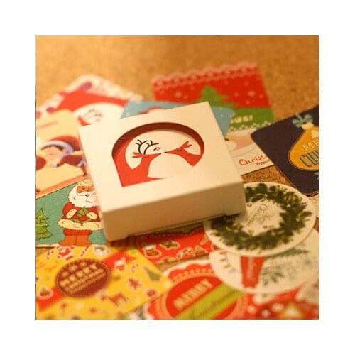 AAGU 38PCS/Lot Christmas Adhesive Stickers Scrapbooking Bullet Journal Sticekrs For Party Decoration Custom Stickers Packed