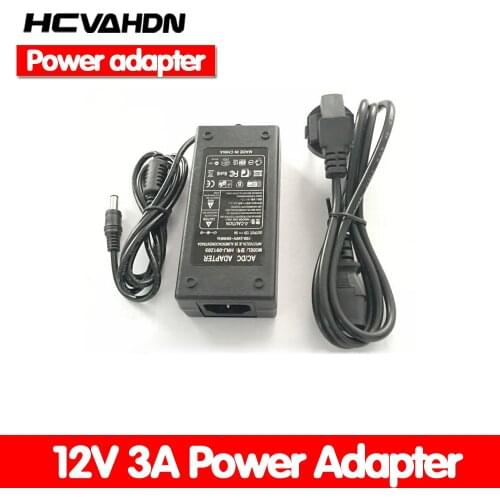 New 2.1x2.5mm Jack Plug AC 100-240V Adaptor To DC 12V 3A 36W Power Supply Adapter For LED Light LCD Monitor CCTV