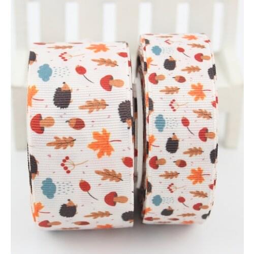 New forest animal printed grosgrain ribbon wedding party decoration DIY crafts for making hair bows16mm 22mm 25mm 38mm 57mm 75mm