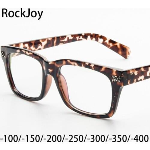 Rockjoy Finished Myopia Glasses -100 150 200 250 300 350 400 Far Vision Male Eyeglasses Women with Optical Lens