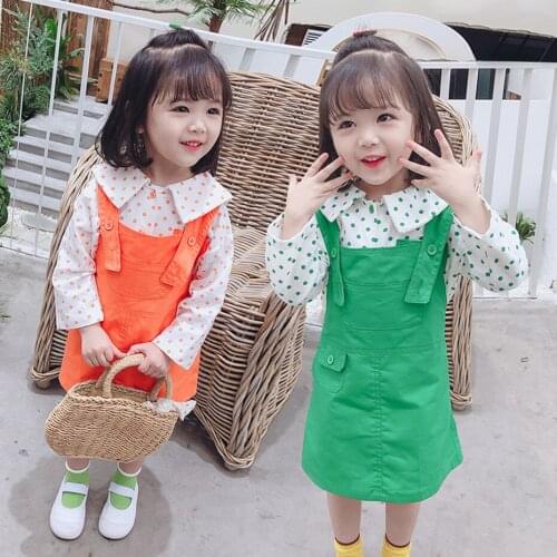 Clothes For Girls Dot Tshirt + Dress Clothes For Girls Casual Style Girls Clothes Spring Autumn Childrens Clothes