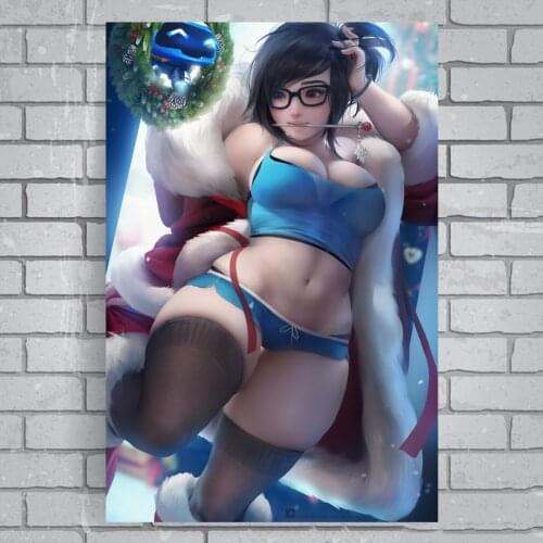 Overwatch game poster canvas painting frame painting living room study bedroom home decoration supplies wall art canvas painting