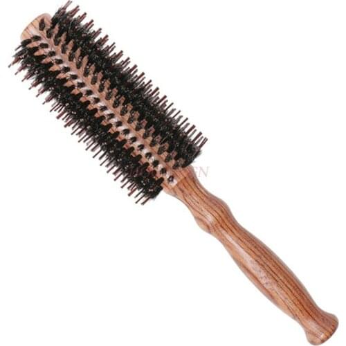 Hair Salon Professional Pig Mane Combs Round Roll Hairbrush Inside Buckle Pear Head Curly Home Style Volume Comb Hairdressing