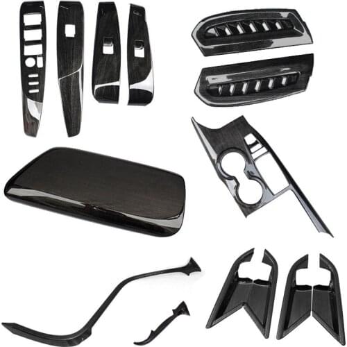 QHCP Rear Air Outlet Frame Armrest Cover Dashaboard Stickers Door Window Lift Switch Sequin Frame Interior For Toyota Camry 2018