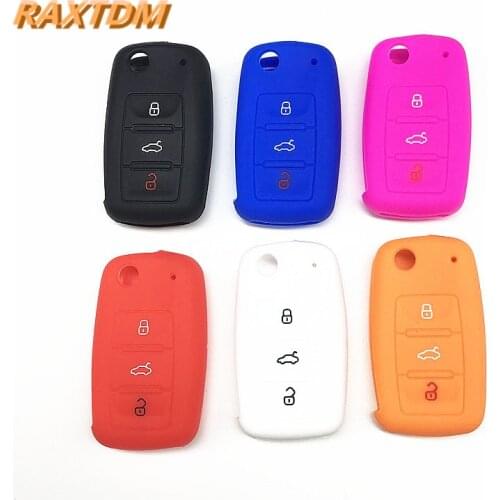 Silicone car key cover case For Volkswagen VW polo passat b5 golf 4 5 6 jetta mk6 tiguan Gol CrossFox Plus Eos Scirocco Beetle