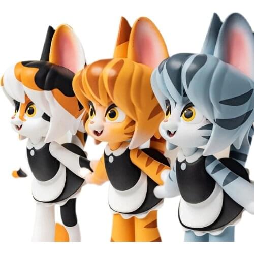 Nordic Maid cat doll blind box guessing bag Caja Ciega Kawaii fairy tale elf desktop decoration anime model mystery box figurine
