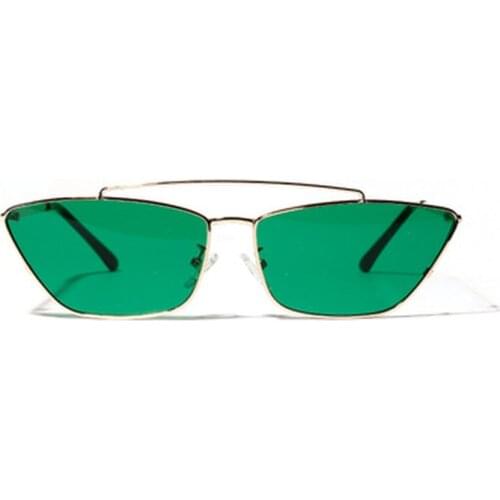 Retro Classic Transparent green Small Cat eye Sunglasses Men Brand Designer Sun Glasses Women Vintage Metal Frame Eyewear UV400