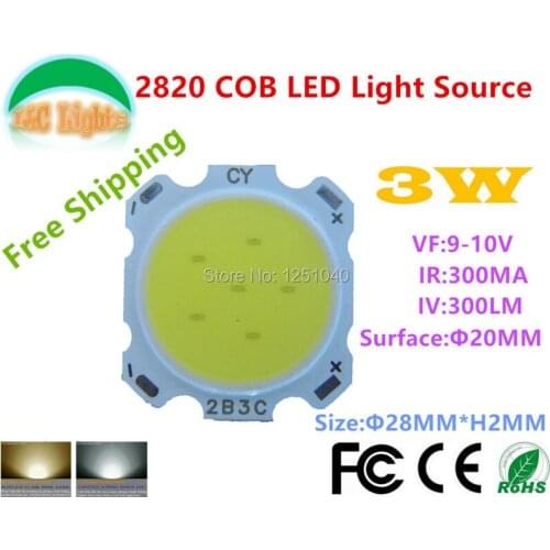 Ultra bright 3W 5W 7W 9W 10W 2820 COB LED Light Beads 100lm/W LED COB Source CE RoHS 50000hours LED diode for Lamps