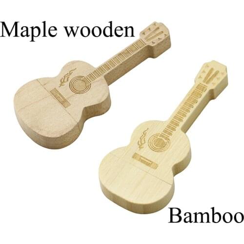 Real Capacity Guitar Shape Pen Drive Wooden Guitars Model Usb Flash Drive Memory Stick Storage Pendrive 4GB 8GB 16GB Flash Card