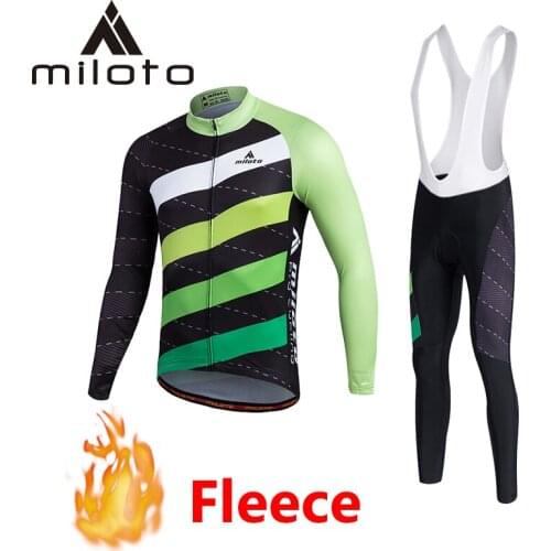 MILOTO winter thermal fleece cycling sets 2019 men mountain maillot ciclismo hombre uniforme ciclismo riding cycle bike suits