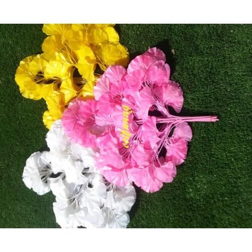 120pcs/lot Wedding Props Road flower stage background decoration flower artificial ginkgo biloba Flowers 4 colors
