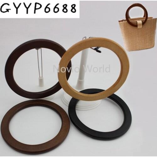 2-10-30pcs 14cm O Shape Wooden Obag Handle Wood Parts Luggage DIY Accessories Wood Handle Wooden purse handle parts