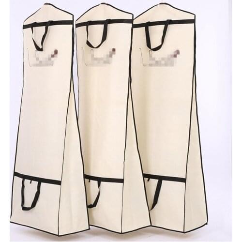 2 Pieces A Lot 4 Colors Thick Non-woven Material Large Size For Wedding Dress Dust Cover Protector Bag Dustproof Printing LOGO