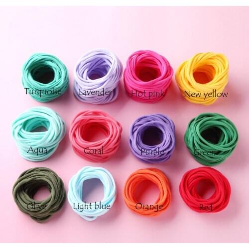 2500 pcs/lot, Soft Thin nylon headbands Super Stretchy Nylon Baby Headbands, DIY Hair Accessories
