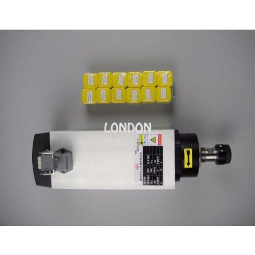 4KW square ER20 AC380V air cooling spindle+12 pieces ER20 collets