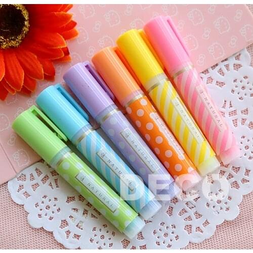 6pcs/lot Cute mini highlighter pens 6colors/pack Kawaii pen Office supply & Stationery (ss-896-2)