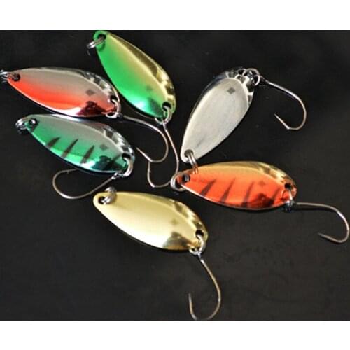 6 Pcs/lot Fishing Lures Wobbler Spinner Baits Spoons Artificial Bass Hard Sequin Metal Steel Hook Tackle Lures L92