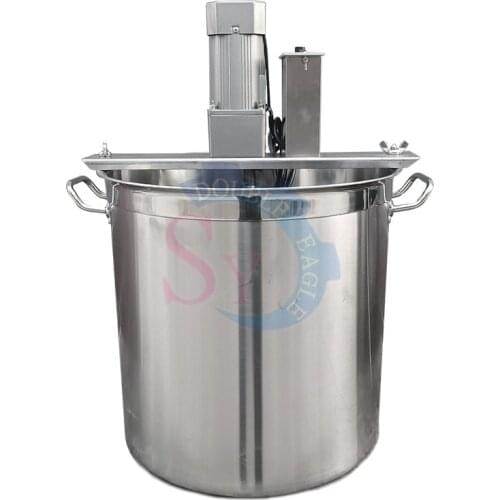 71L Cheap Industrial small stainless steel hot pot sauce stir fry boiling pan/chili paste stirring heating cooking machine 110V