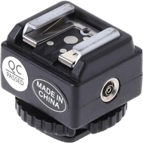 OOTDTY Camera Adapter C-N2 Hot Shoe Converter Adapter PC Sync Port Kit For Nikon Flash To Canon Camera