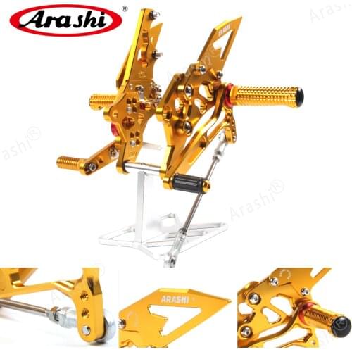 Arashi Rider CNC Adjustable Footrest For YAMAHA R3 R25 YZF R3 R25 2015-2018 Foot Pegs Rear Sets 2016 2017 Rearsets Aluminum
