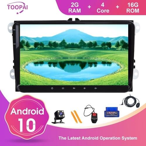 Toopai Android 10 For VW/Volkswagen/Golf/Polo/Tiguan/Passat/B7/B6/Skoda/Octavia Auto Radio GPS Navigation Multimedia Player New