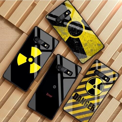 Warning Tempered Glass Phone Case For Samsung Galaxy S8 S9 S10 S20 PLUS J8 J6 J4 2018 NOTE 8 9 10 Cover Shell
