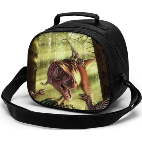 MMA Dino Style,Tyrannosaurus Children fashion lunch bag thermal insulated bag travel casual insulated picnic bag