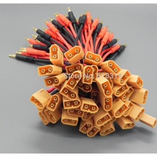 The hot selling a lot/50 pcs XT90 with 4.0mm banana connector DZ0108 with perfect packing