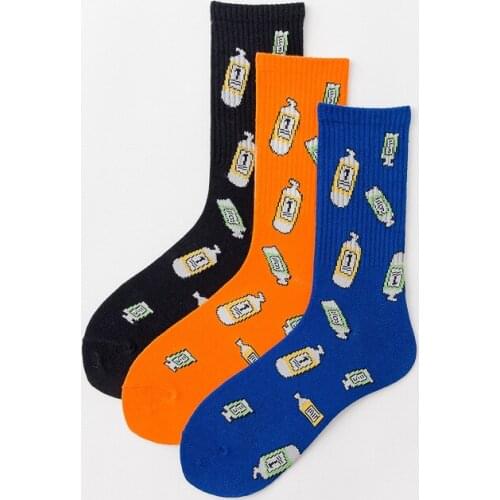 Ins New Personality Men And Women Couple Socks Fashion Trend Female Autumn And Winter Tube Skateboard Hip Hop Street Tide Brand