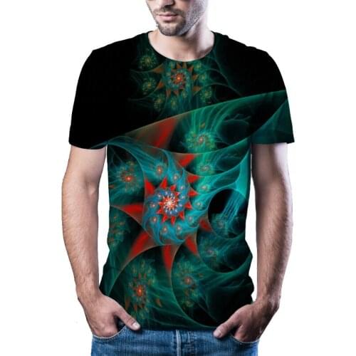 2021 summer short-sleeved T-shirt mens and womens 3D printing hip hop casual clothing fashion trend mens clothing