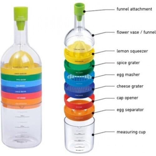 2020 New Multi Functional 8 in 1 Kitchen Tool Set Multipurpose Kitchen Accessories Gadget Kitchen Bottle Tools