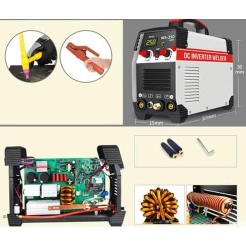 Double Pulse 110V 220V Dual Volt ARC MIG 2 in 1 Multifunction MIG Welding Machine MIG250 Aluminum Steel MIG Welder