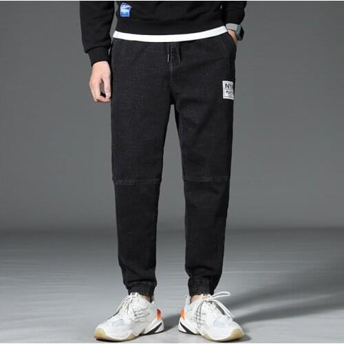 Mens Cool Brand Jeans Skinny Ripped Destroyed Stretch Slim Fit Pants Plus 5x 6x 7x Men Side Stripe Pocket Jeans Denim 2021