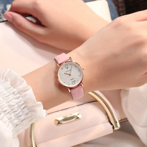 2021 NEW Women Watches Simple Vintage Small Watch Leather Strap Casual Sports Wrist Clock Dress Womens watches Reloj mujer
