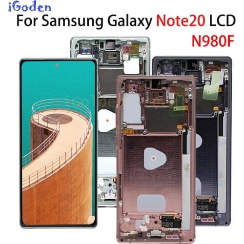 6.7''Original Note 20 LCD For Samsung galaxy Note20 N980 SM-N980F SM-N980F/DS Display Touch Screen Digitizer With Frame Assembly