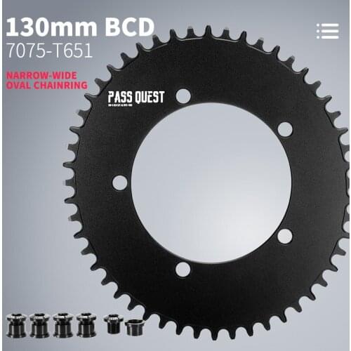 PASS QUEST 130BCD oval rennrad geschlossen disc monolithische 58T fahrrad kette/kettenrad SRAM kurbel ROT APEX 3550