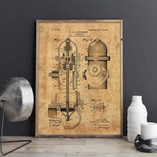 Fireman Extinguisher patent,Fire Fighter,Tool art,picture prints,poster,decor,vintage print,blueprint,Firefighter,Restaurant,bar