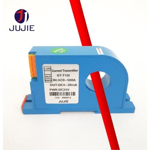 GT-T10I AC current transmitter 1A/5A/10A/15A/20A/30A/50A/100A/150A/200A/300A/400A/500A transducer analog 4-20mA 0-5V 0-10V test
